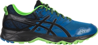 asics shoes blue and green