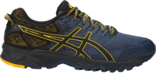 Black and gold outlet asics running shoes