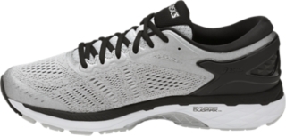 Men's GEL-Kayano 24 | Silver/Black/Mid Grey Running Shoes | ASICS