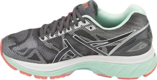 Asics women's gel nimbus shop 19 running shoes - grey/white/coral