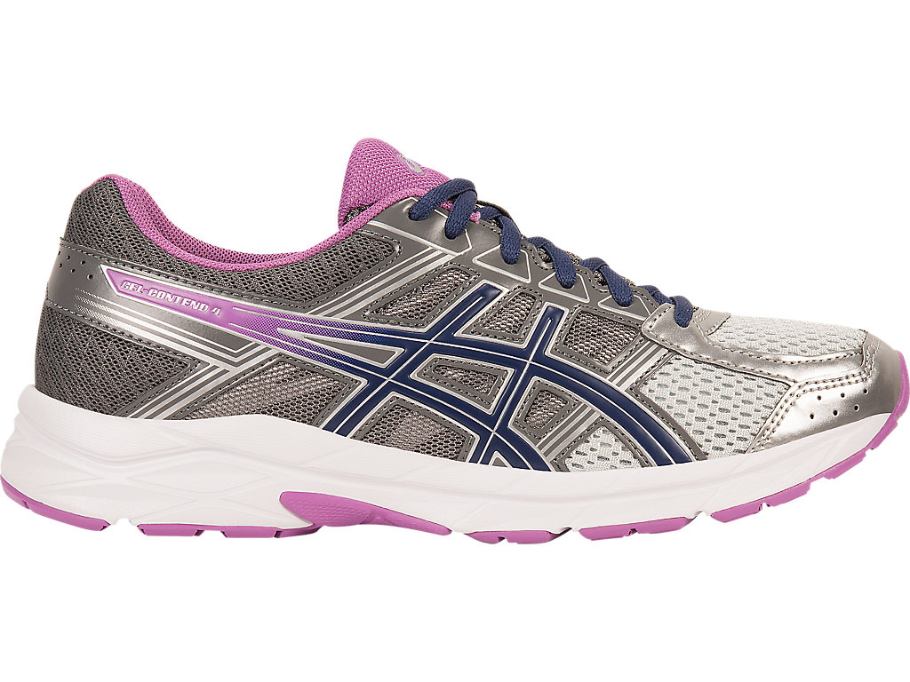 Women's GEL-Contend 4 | Silver/Campanula/Carbon | Running Shoes | ASICS