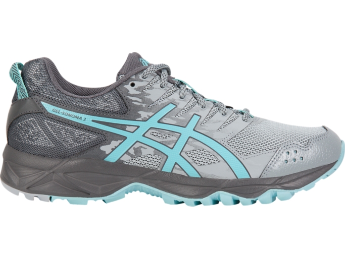 Rusteloosheid Trappenhuis Beïnvloeden Women's GEL-Sonoma 3 (D) | Midgrey/Aqua Splash/Carbon | Trail Running Shoes  | ASICS