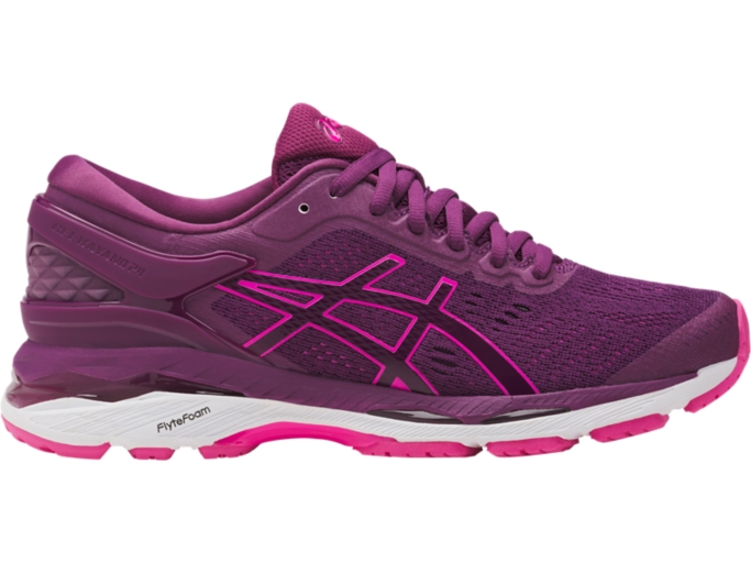 Women's GEL-Kayano 24 | Prune/Pink Glow/White | Running Shoes | ASICS