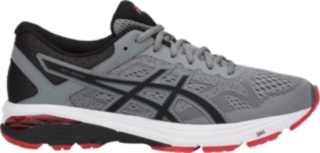 Unisex Gt 1000 6 Stone Grey Black Classic Red Running Asics Outlet
