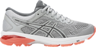 Women's GT-1000 6 | Mid Grey/Carbon/Flash Coral | Running Shoes | ASICS