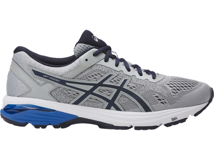 Asics men's gt-1000 8 shop running shoes - mid grey/peacoat