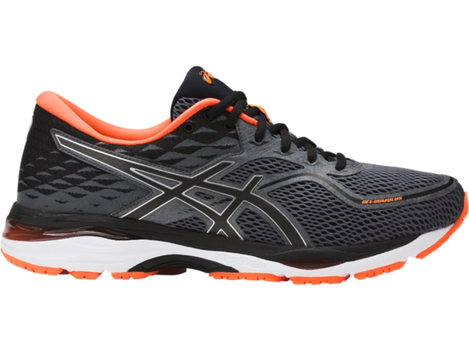 Men's GEL-Cumulus 19 | Carbon/Black/Hot Orange | Running Shoes | ASICS