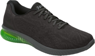 Men s GEL KENUN Dark Grey Black Green Gecko Running Shoes ASICS