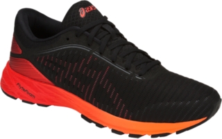 Men s DynaFlyte 2 Black Fiery Red Orange Running Shoes ASICS