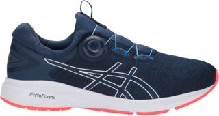 Unisex Dynamis | DARK BLUE/WHITE/FLASH CORAL | Running Shoes | ASICS Outlet