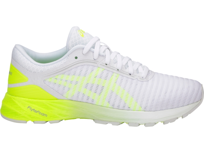 rehén águila Absay Women's DynaFlyte 2 | White/Safety Yellow/Aruba Blue | Running Shoes | ASICS