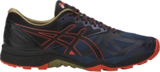 asics shoes red and blue