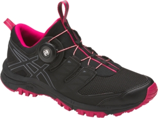 Women s GEL FujiRado Black Carbon Cosmo Pink Trail Running