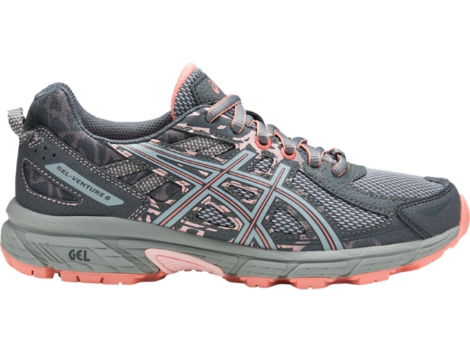 Women's GEL-Venture 6 | Carbon/Mid Grey/Seashell Pink | Trail Running Shoes  | ASICS