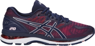 asics red and blue