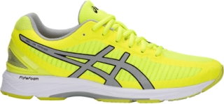 neon yellow asics running shoes