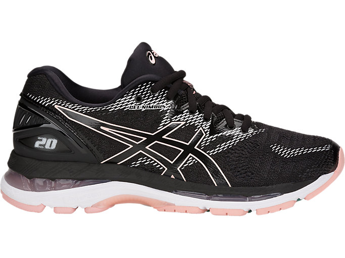 Image 1 of 7 of Women's Black/Frosted Rose GEL-Nimbus 20 Women's Running Shoes
