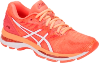 Asics women's gel-nimbus 20 shoe - flash on sale coral/white