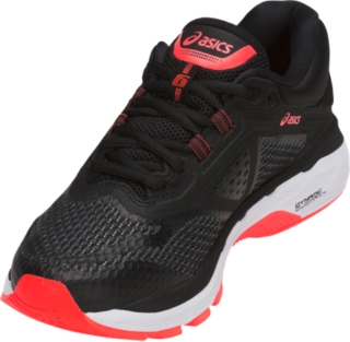 Asics gt-2000 6 (d) womens black flash outlet coral