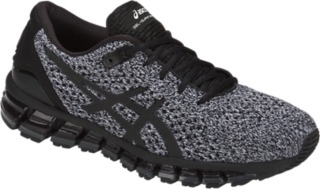 asics running gel quantum 360 knit trainers in black
