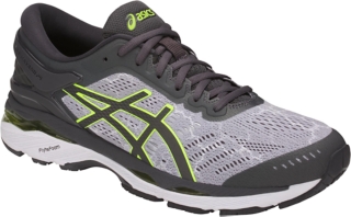 Men's GEL-Kayano | Grey/Dark Grey/Safety Yellow | Running Shoes | ASICS