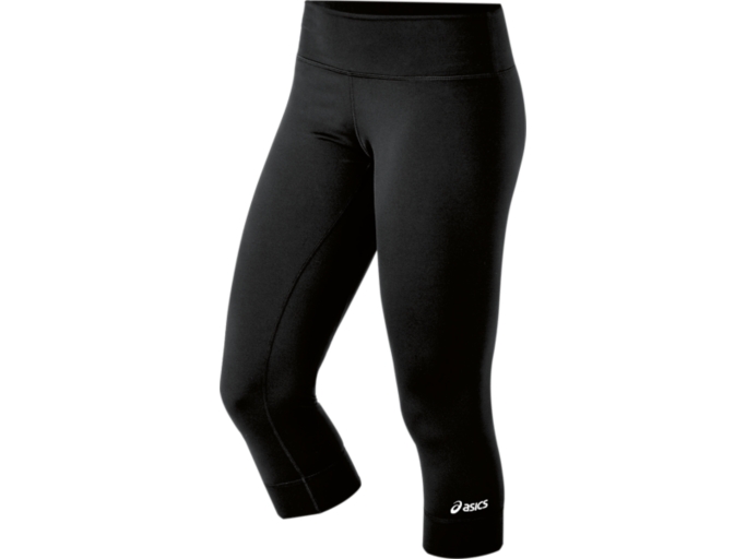 Asics Motion Dry Small Leggings Black With Pink Dots