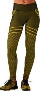 Seamless Legging, Black/Tai-Chi Yellow, Tights & Leggings