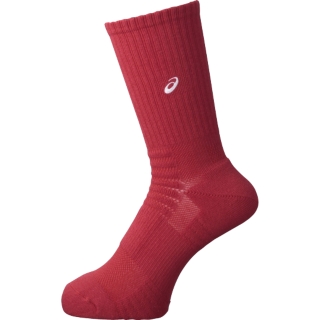 カラーソックス25 レッド メンズ ソックス Asics