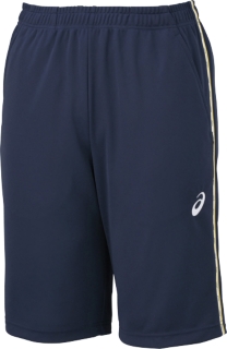 トレーニングハーフパンツ ネイビー イエロー メンズ ショートパンツ Asics