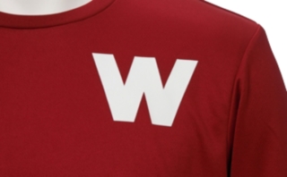 早稲田 競走部tシャツロングスリーブ Wレッド メンズ Tシャツ ポロシャツ Asics