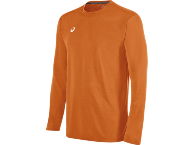 Circuit 8 Warm-Up Long Sleeve | Neon Orange | Long Sleeve Shirts | ASICS