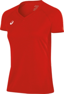 Circuit 8 Warm Up Shirt Red T Shirts Tops ASICS