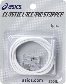 Unisex ASICS ELASTIC LACE AND STOPPER, White, Laces