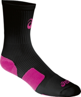 UNISEX ASICS Stripe Crew Black/Pink Glow Socks ASICS