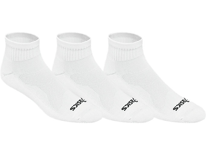 Image 1 of 3 of Unisex White CUSHION QUARTER Socks