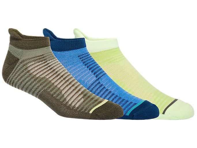 Image 1 of 5 of Unisex Hazard Green/Lake Drive Multi Cushion Low Cut (3 Pack) Socks
