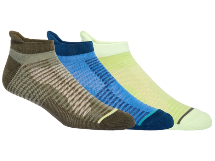 UNISEX Cushion Low Cut (3 Pack) | Hazard Green/Lake Drive Multi | Socks |  ASICS