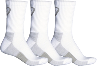 UNISEX White (3 | Crew Training Socks | | ASICS Pack)