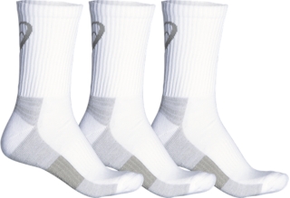 UNISEX Training Crew (3 Pack) | White | Socks | ASICS