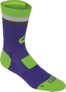 UNISEX Craze Crew Purple/Lime Socks ASICS